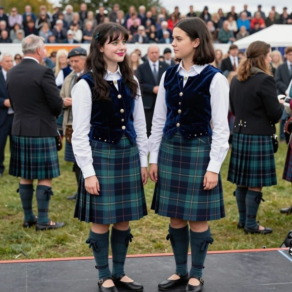 Scottish Highland Games: Two Women Chatting