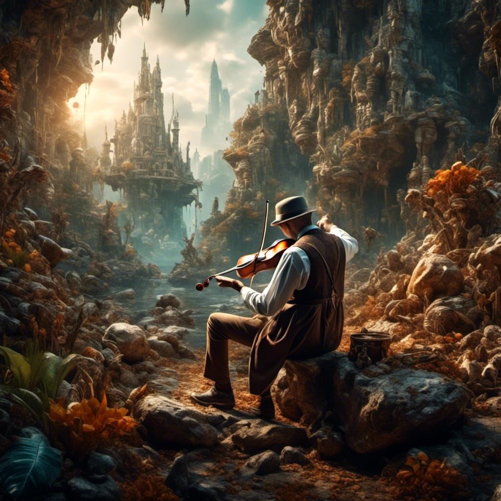 Paleontologist Finds Stone Age Violin, Detailed Matte Painti...