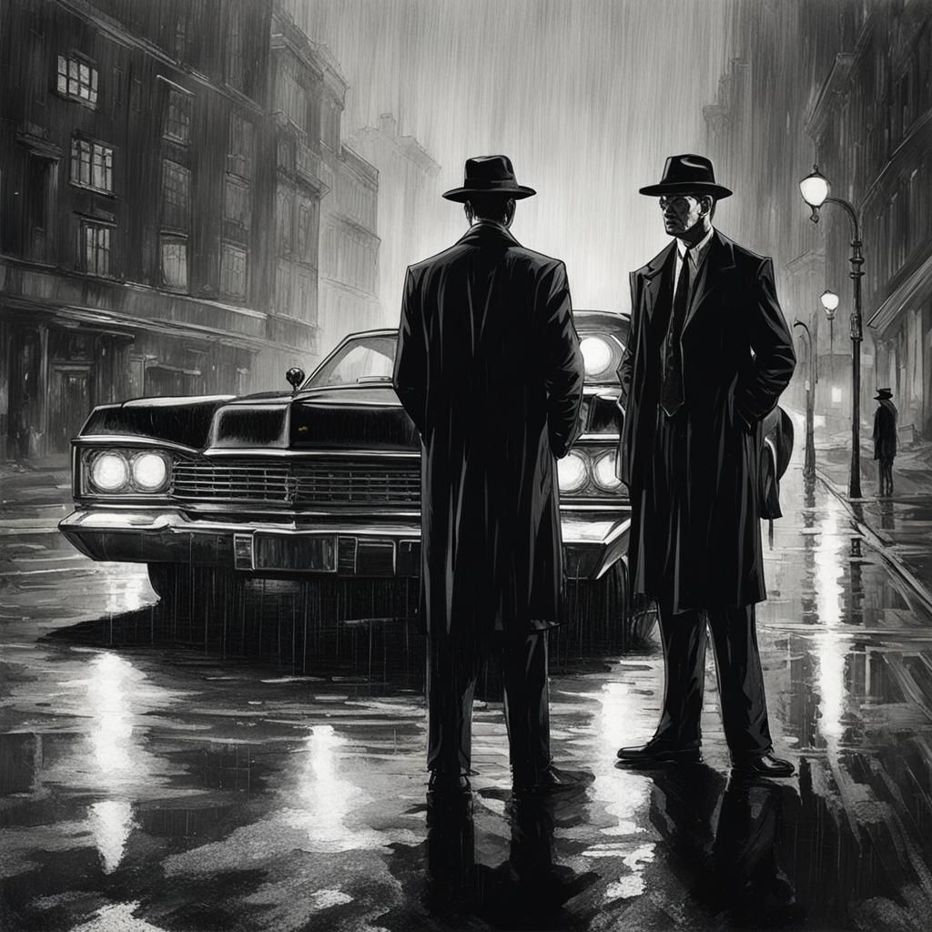 Mysterious Men and Monolithic Car in the Night