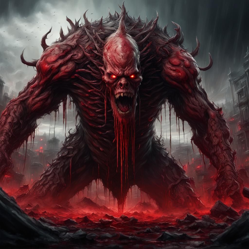 Furious Creature in Crimson Blood Rage