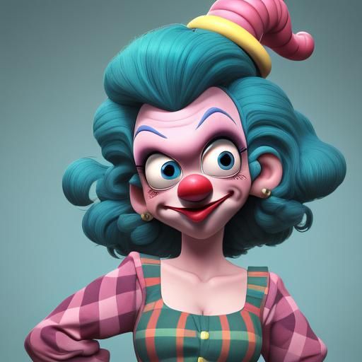 AI Generated Image of Krusty the Clown