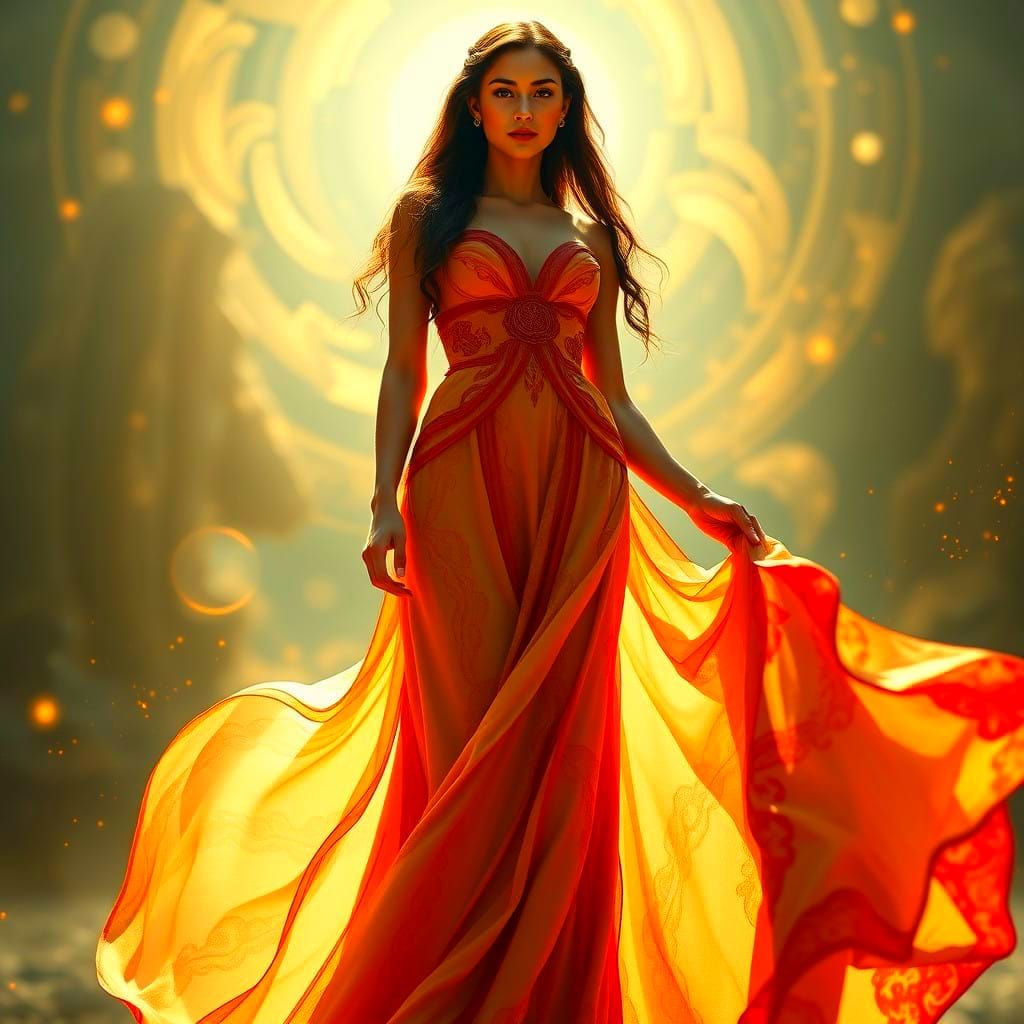 Ethereal Goddess Radiates Divine Presence