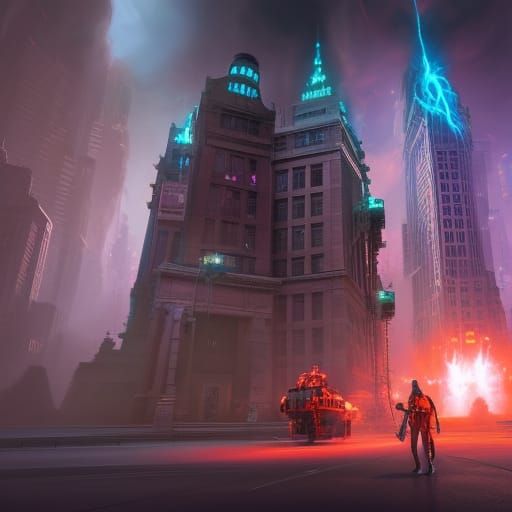 Ghostbusters Matte Painting in Unreal Engine 5