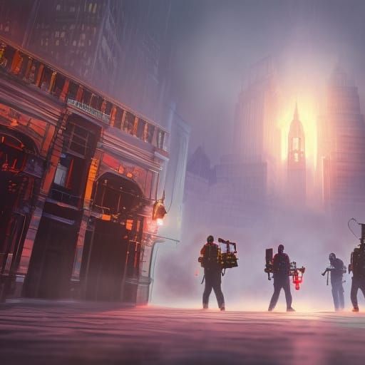 Ghostbusters: Detailed Matte Painting in Deep Color