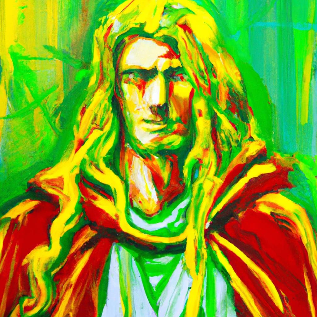 Golden-Haired Youth in Graffiti Art Style