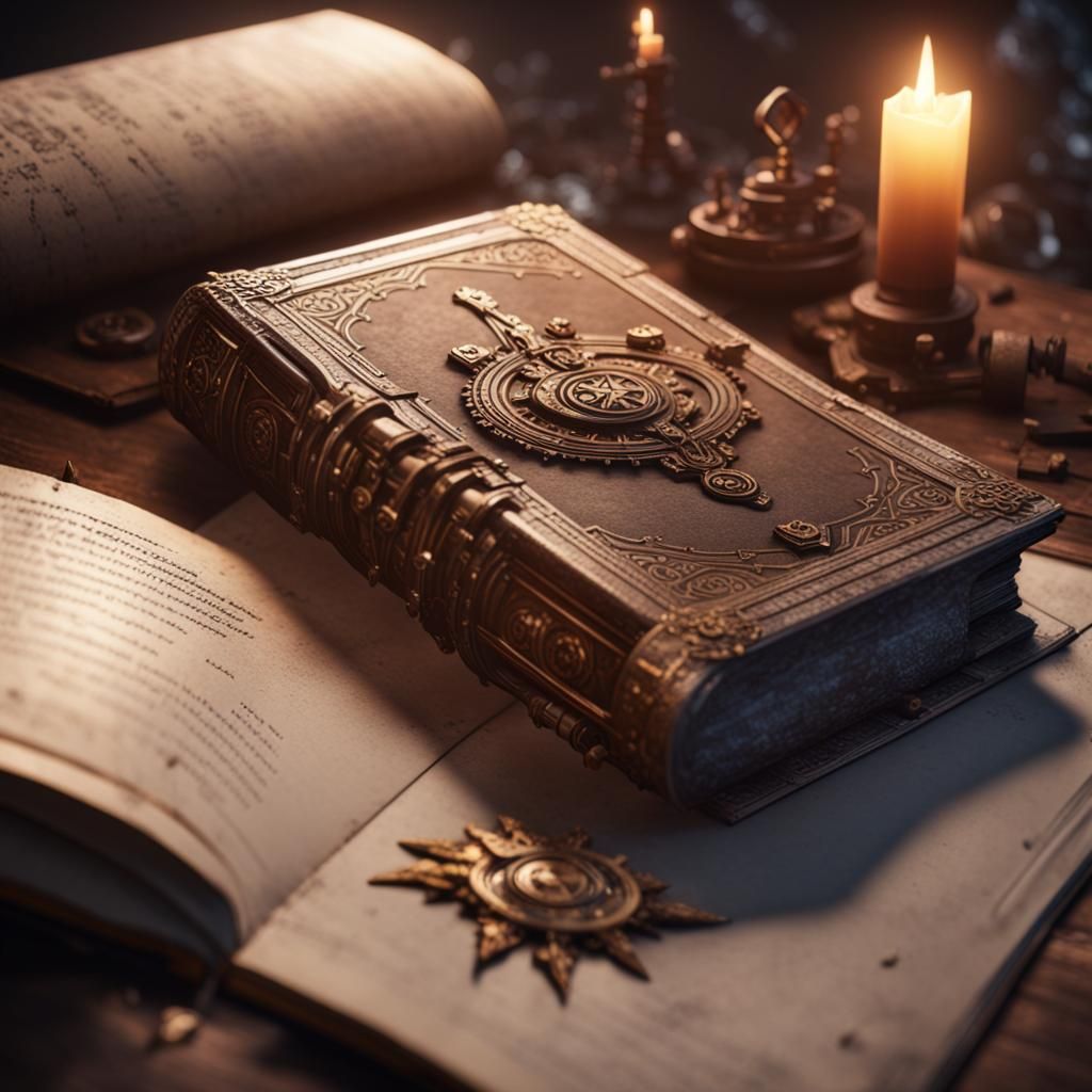 Magic Book in 3D Cinematic Style