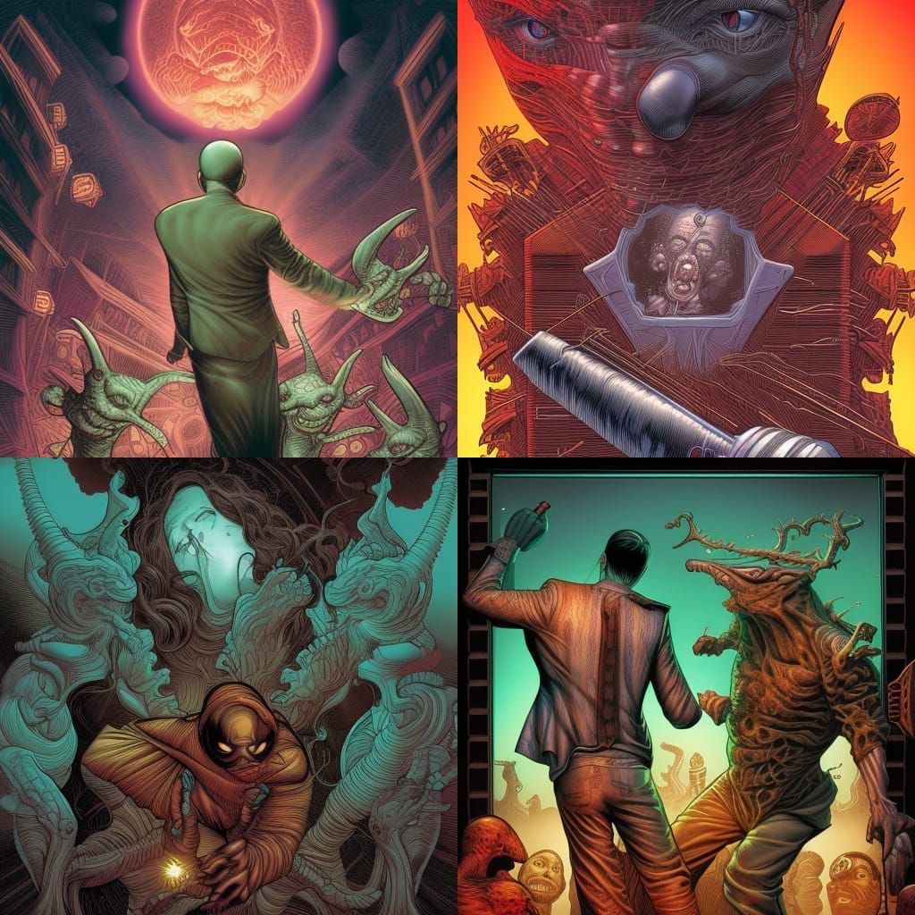 Schizoid Nightmares: Comic Book Art