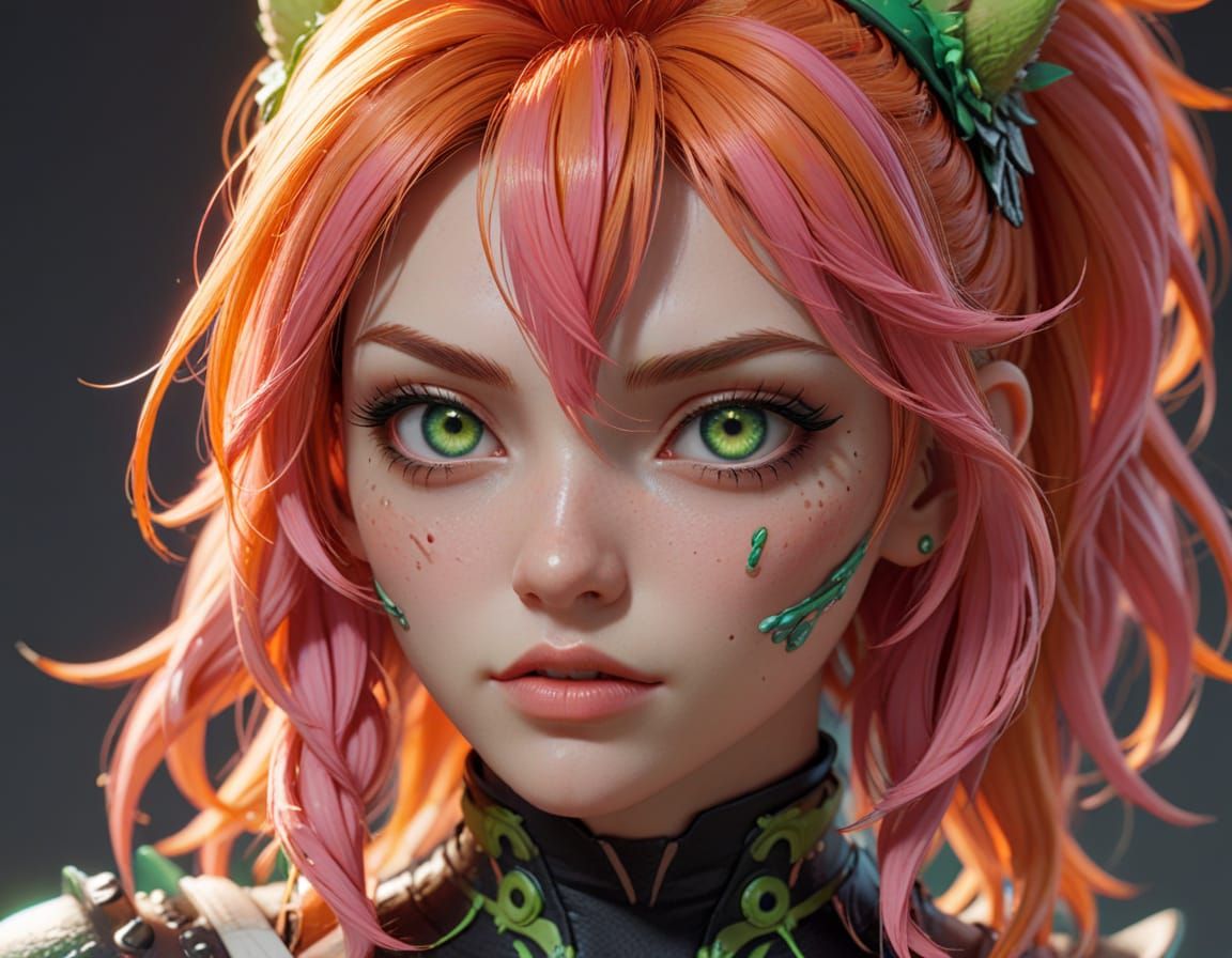 Monster Girl Gwen in 3D Anime Style