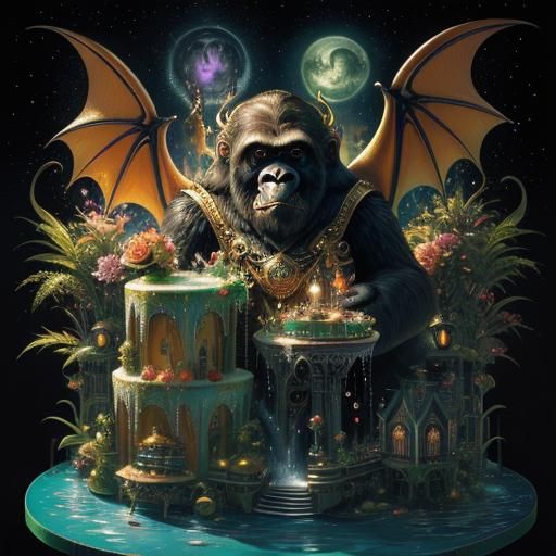 King Kong Cake Sculpture as Impasto Art