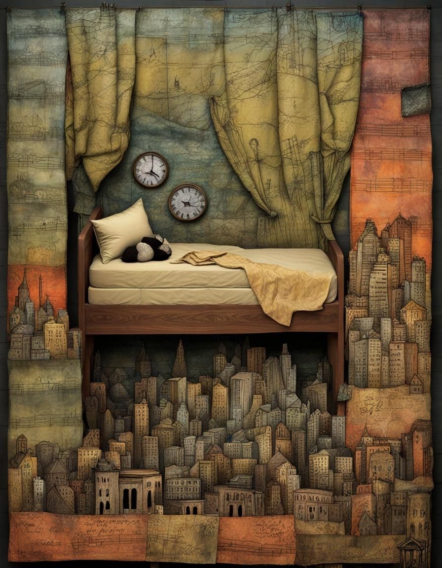 Dreamlike Textile Art for Utopian City