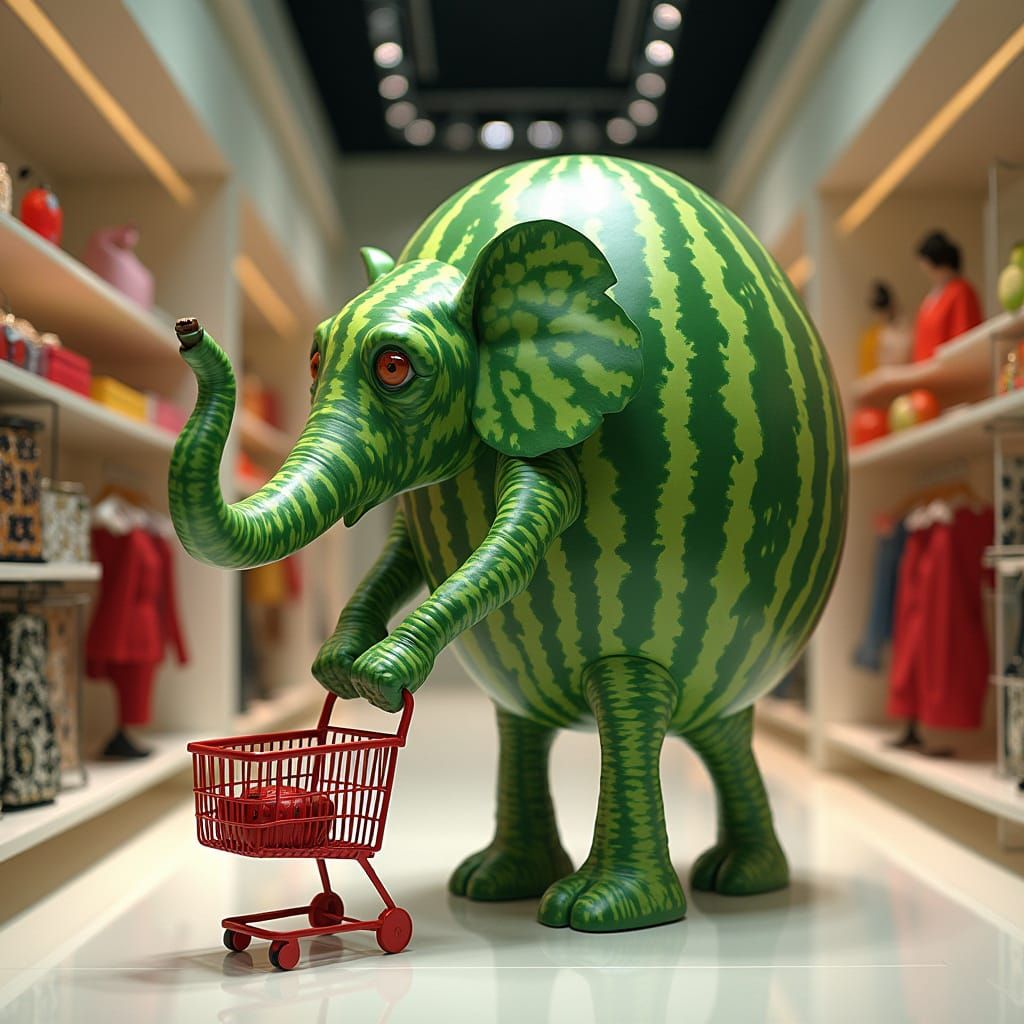 Elephant Watermelon Hybrid Shops in Modern Boutique