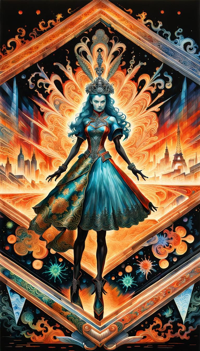 Hyperdetailed Splash Art of Woman by Sorayama