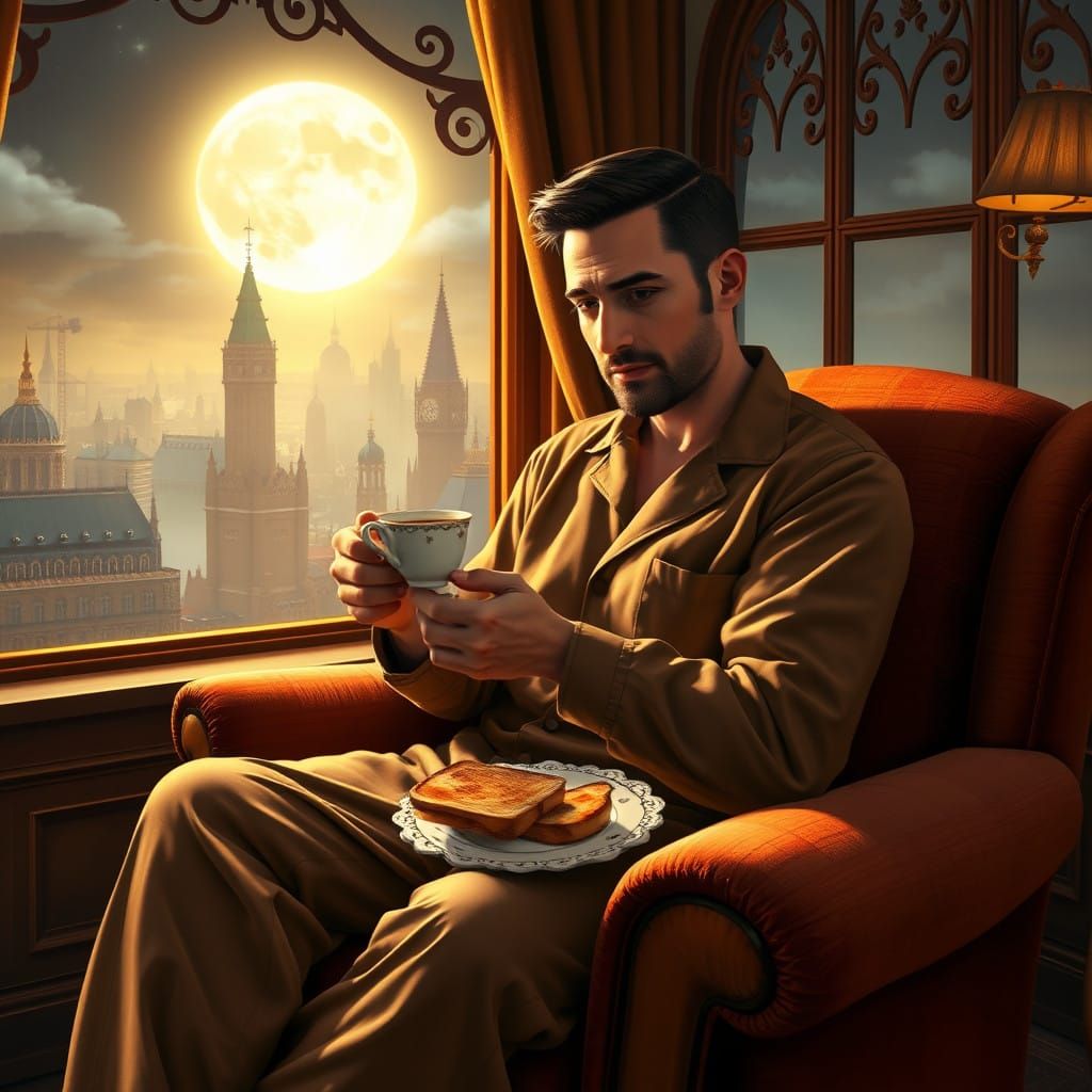 Cozy Morning in a Mystical City