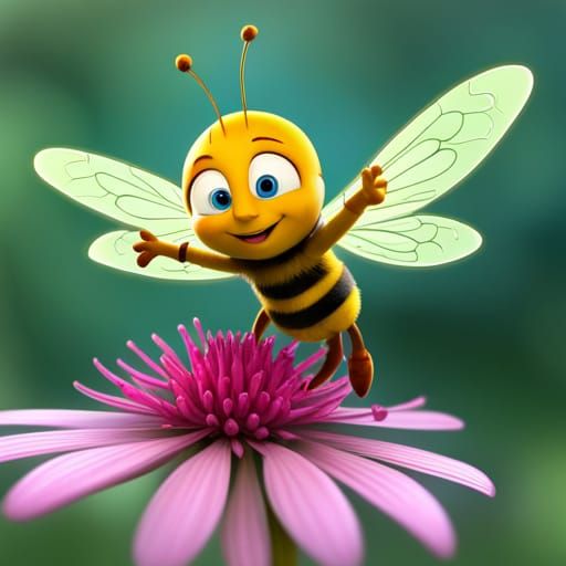 Cute Maya the Bee As 3D Render