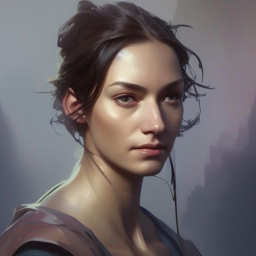 Sophie Foster Portrait in Art Nouveau Style