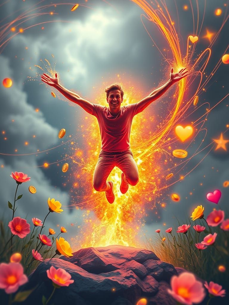 Radiant Figure Embodies Desire