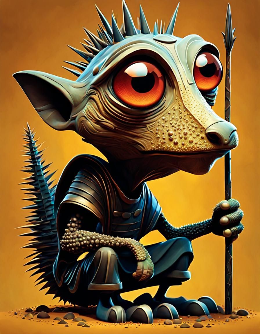 Surreal Stylized Character in a Digital Art Style