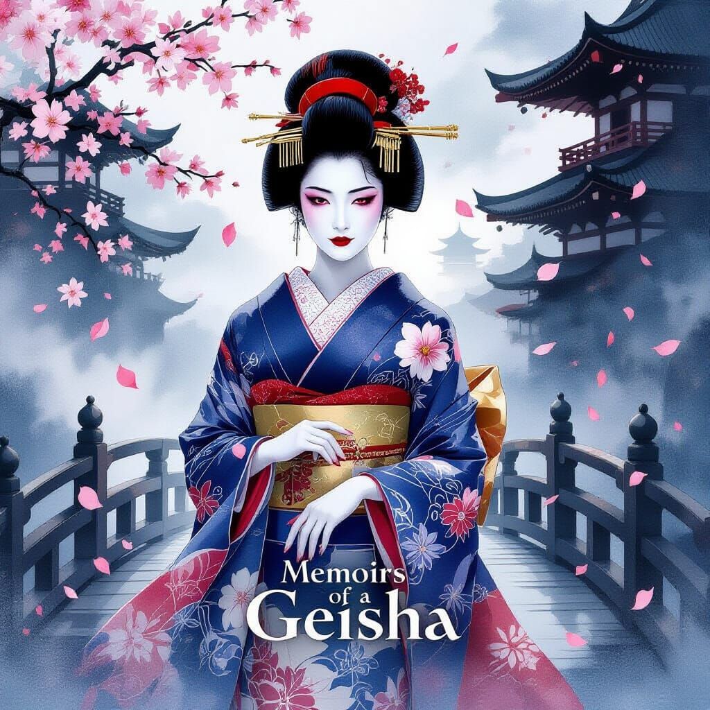 Memoirs of a Geisha Movie Poster in Watercolor & Dark Fantas...