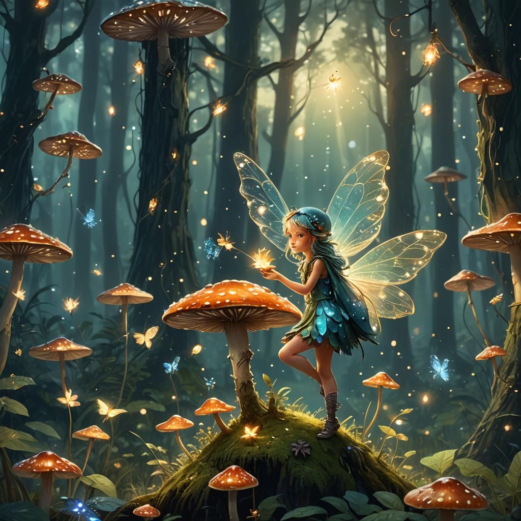 Whimsical Woodland Sprite Concept Art