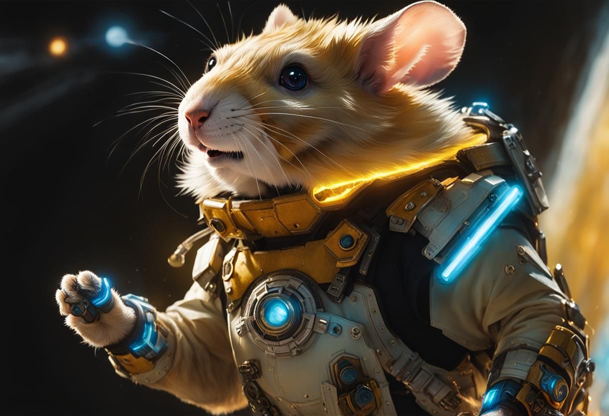 Boo! An Enlarged Miniature Cosmic Gerbil Going for the Ocula...