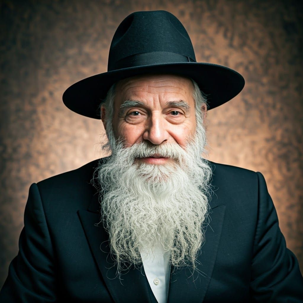 Elderly Jewish Figure in Cinematic Style