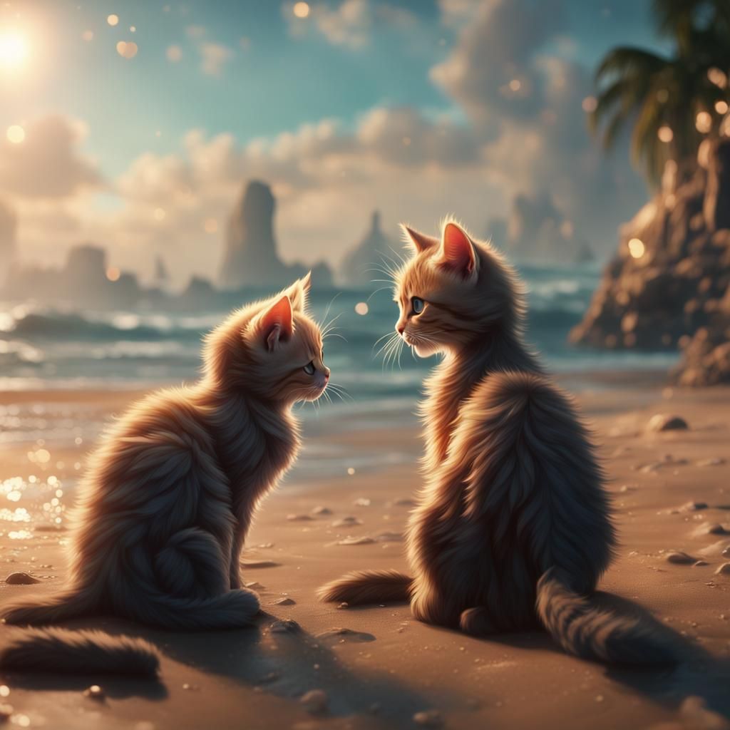 Kittens' Beach Date: Fantasy Concept Art