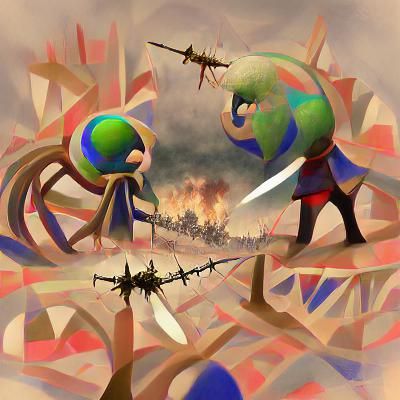 Epic Cosmic Battle Between Celestial Worlds