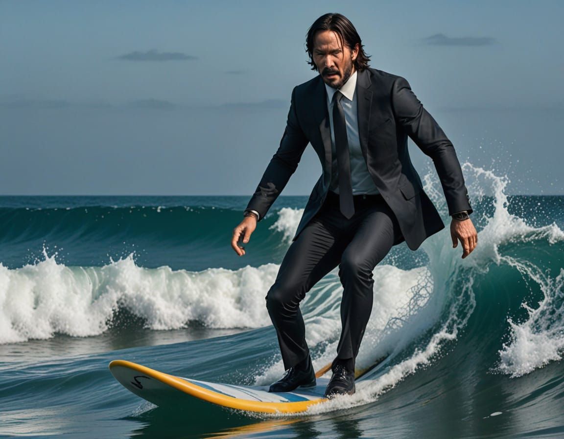 Action Legend Rides the Swells in Cyberpunk Style