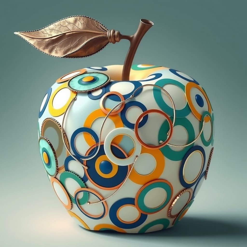 Vibrant Abstraction in Sapphire Blue and Neon Gold