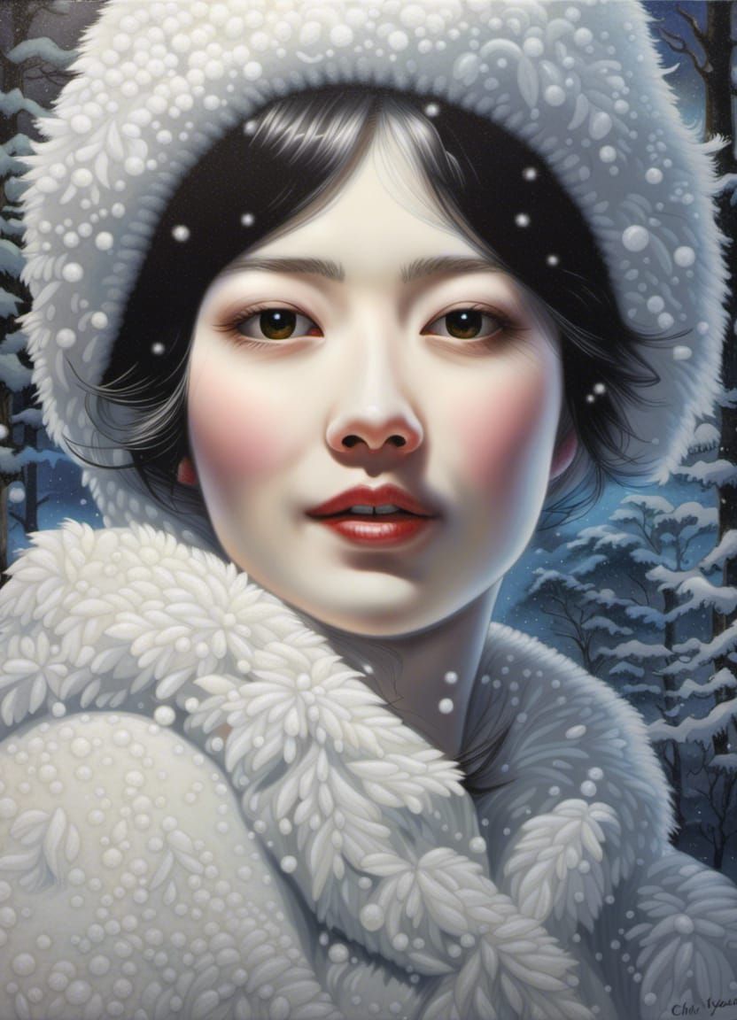 Gorgeous Snow Woman Portrait Inspired by Chie Yoshii