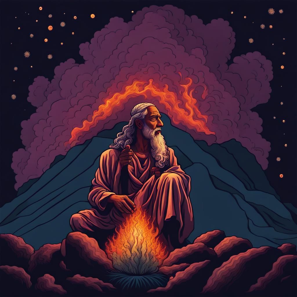 Moses and the Burning Bush: Psychedelic Vision