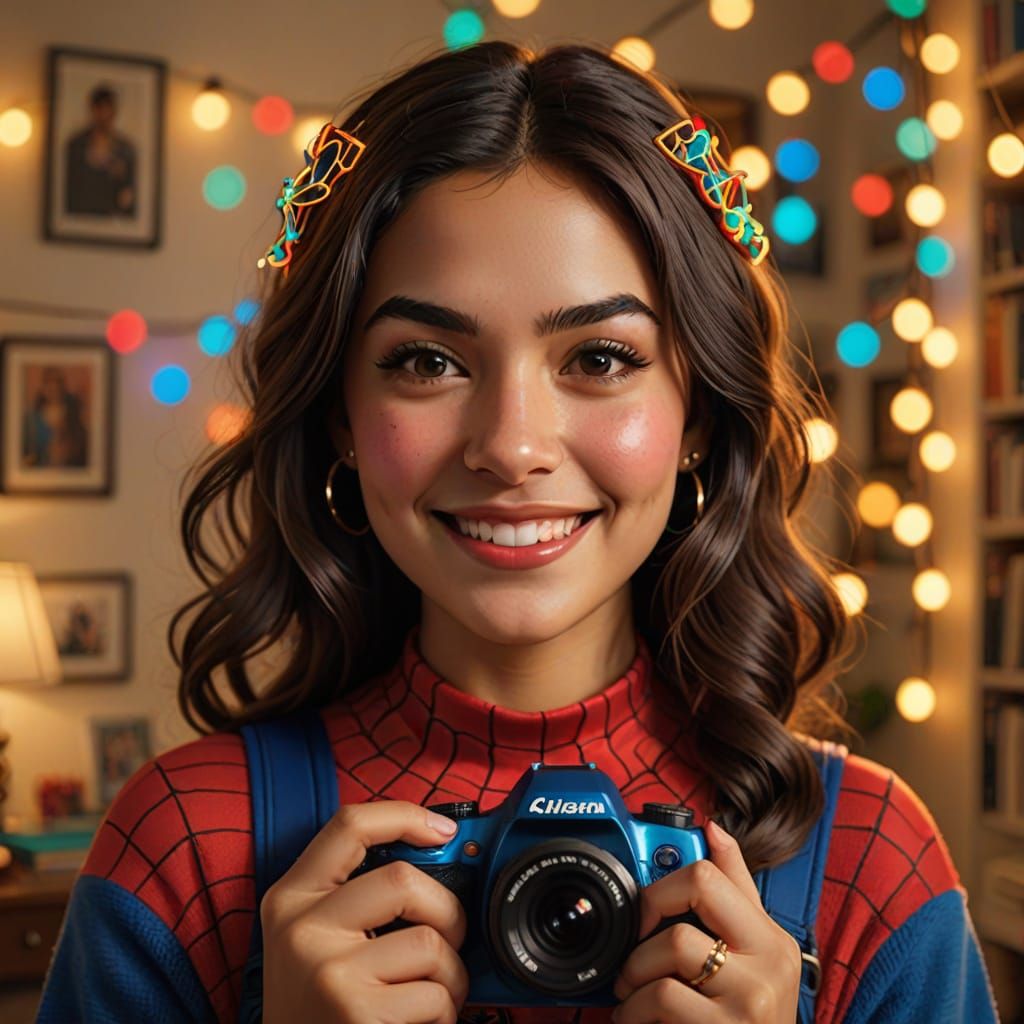 Mexican Woman Cosplay Portrait in Hyper-Realistic Digital Ar...