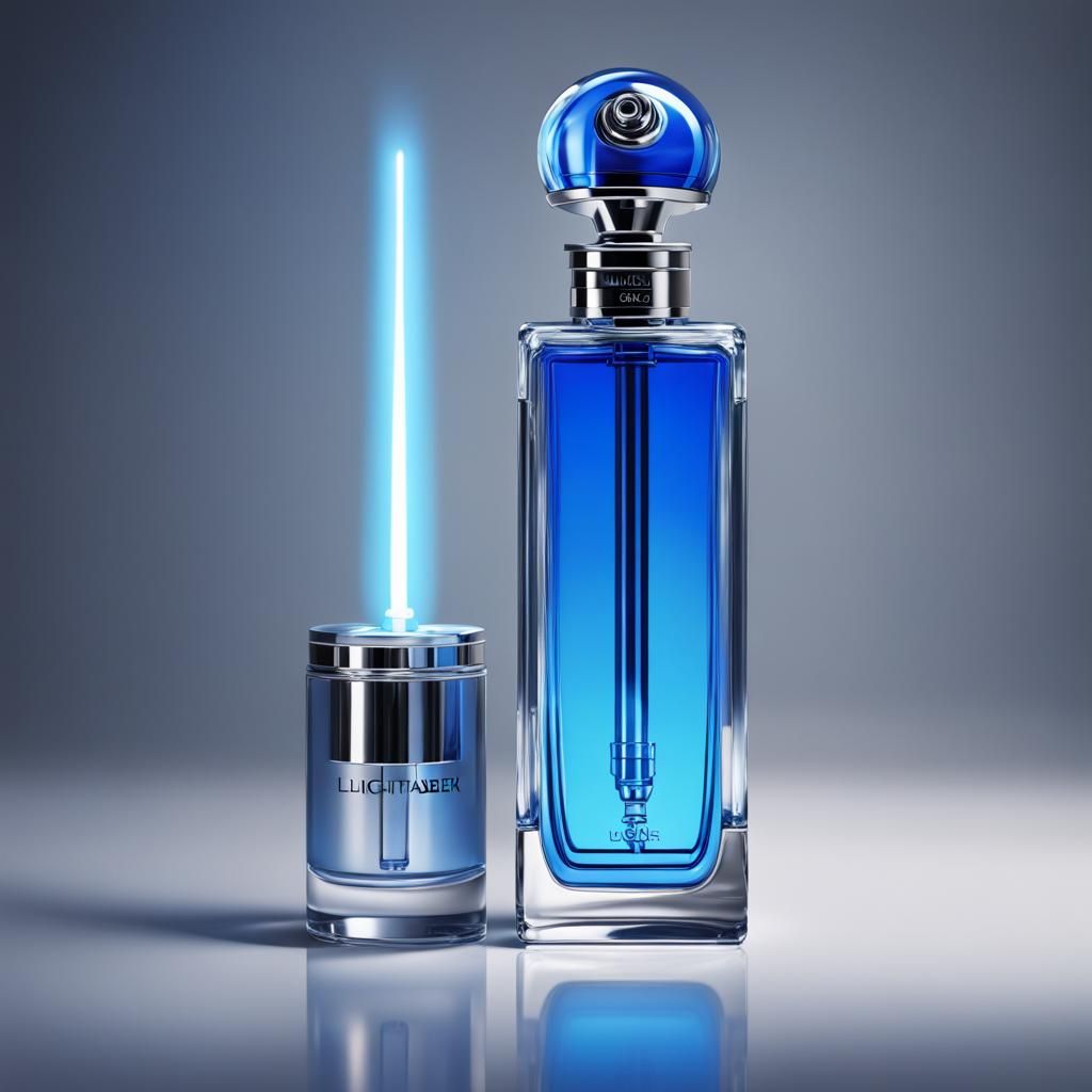 Lightsaber Cologne: Hyperrealistic Concept Art