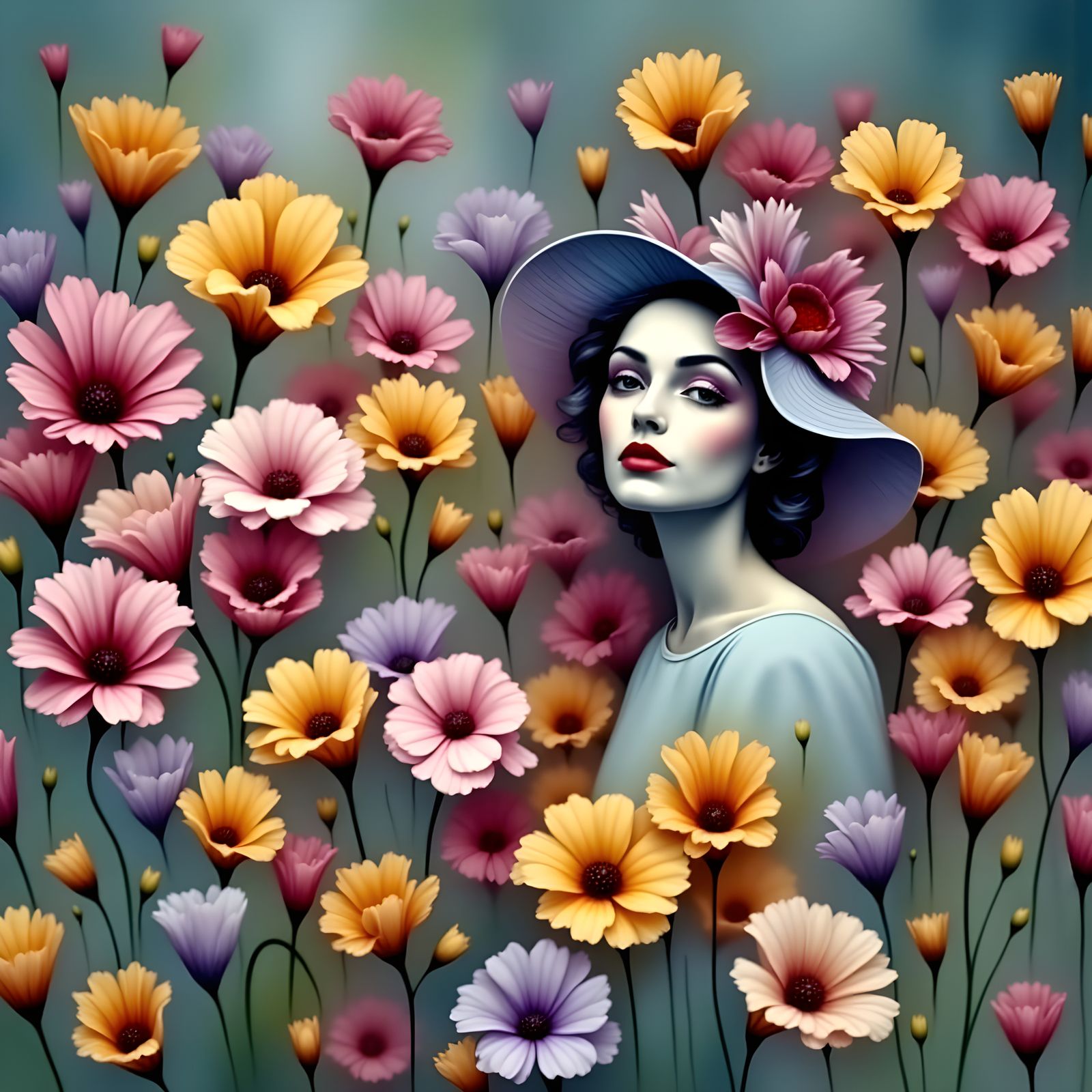 Vibrant Abstraction Watercolor Art