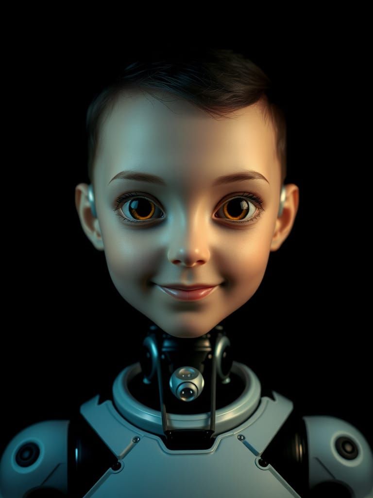 Photorealistic Android Portrait in Photo Booth