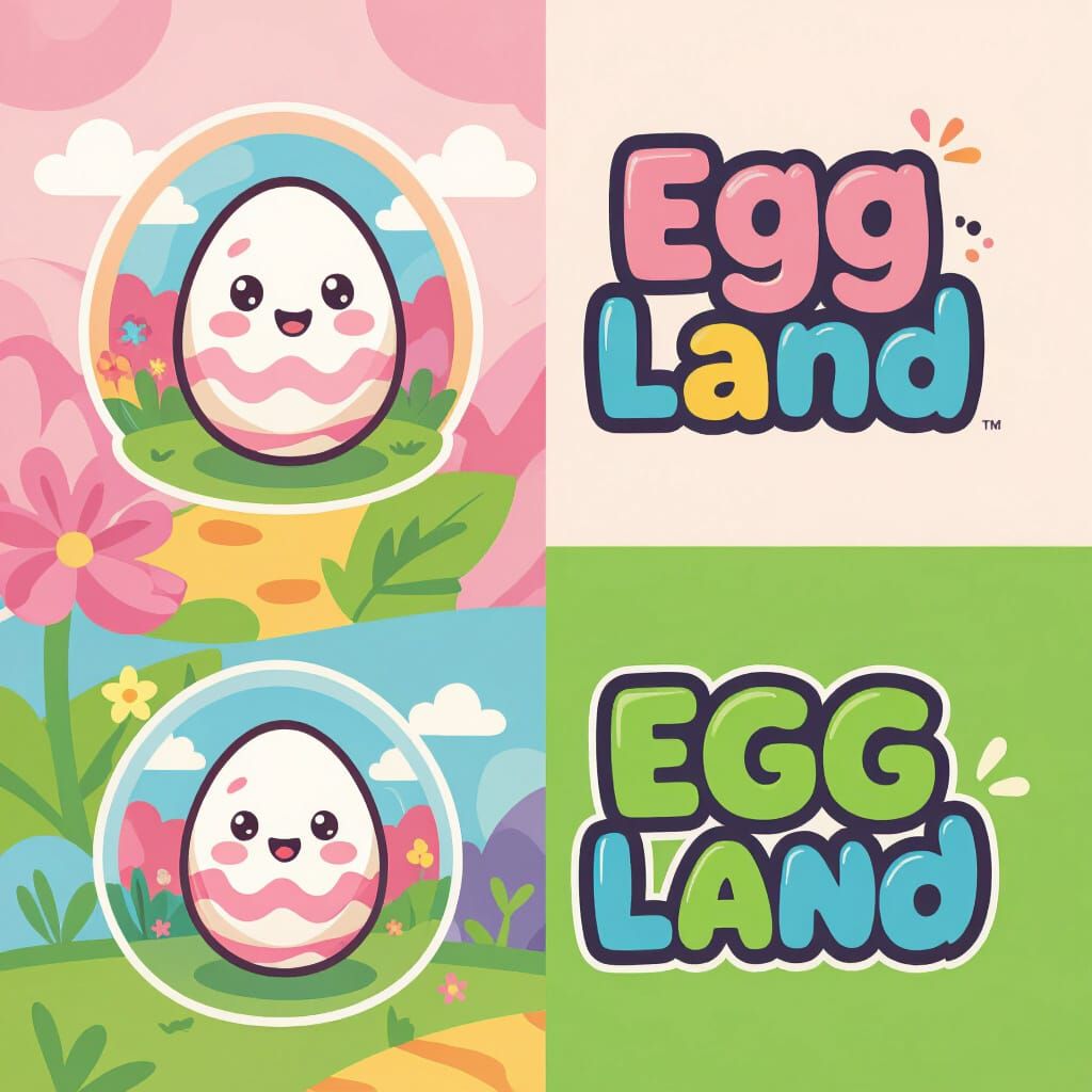 Egg Land Children's Brand Logo Design