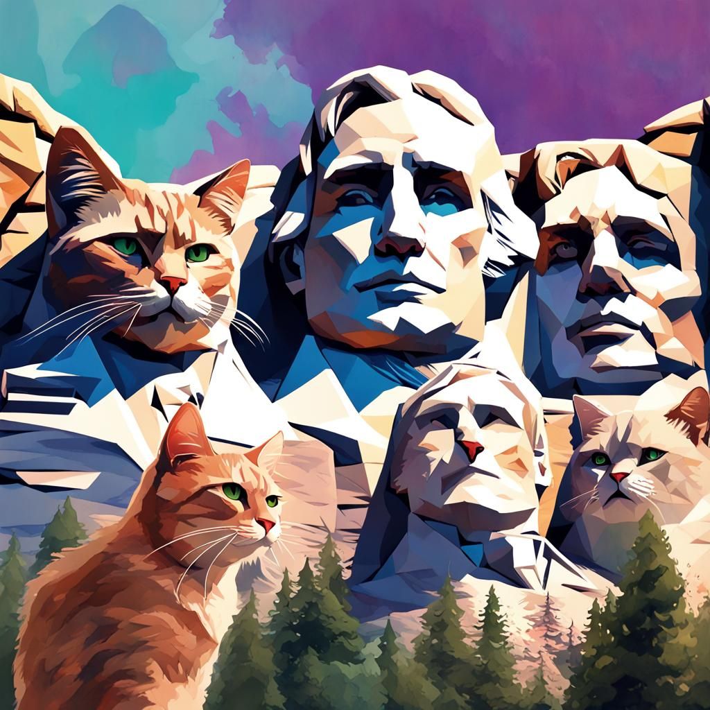 How Mount Rushmore should be... Meownt Rushmore if you will