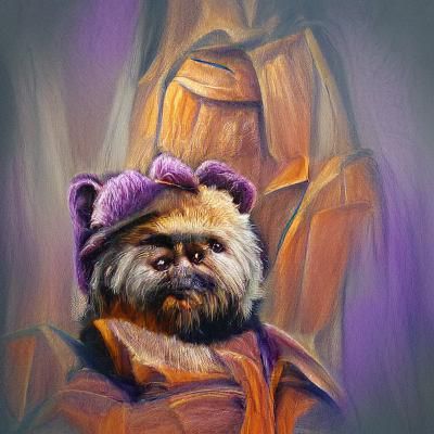 Ewok Barney Portrait