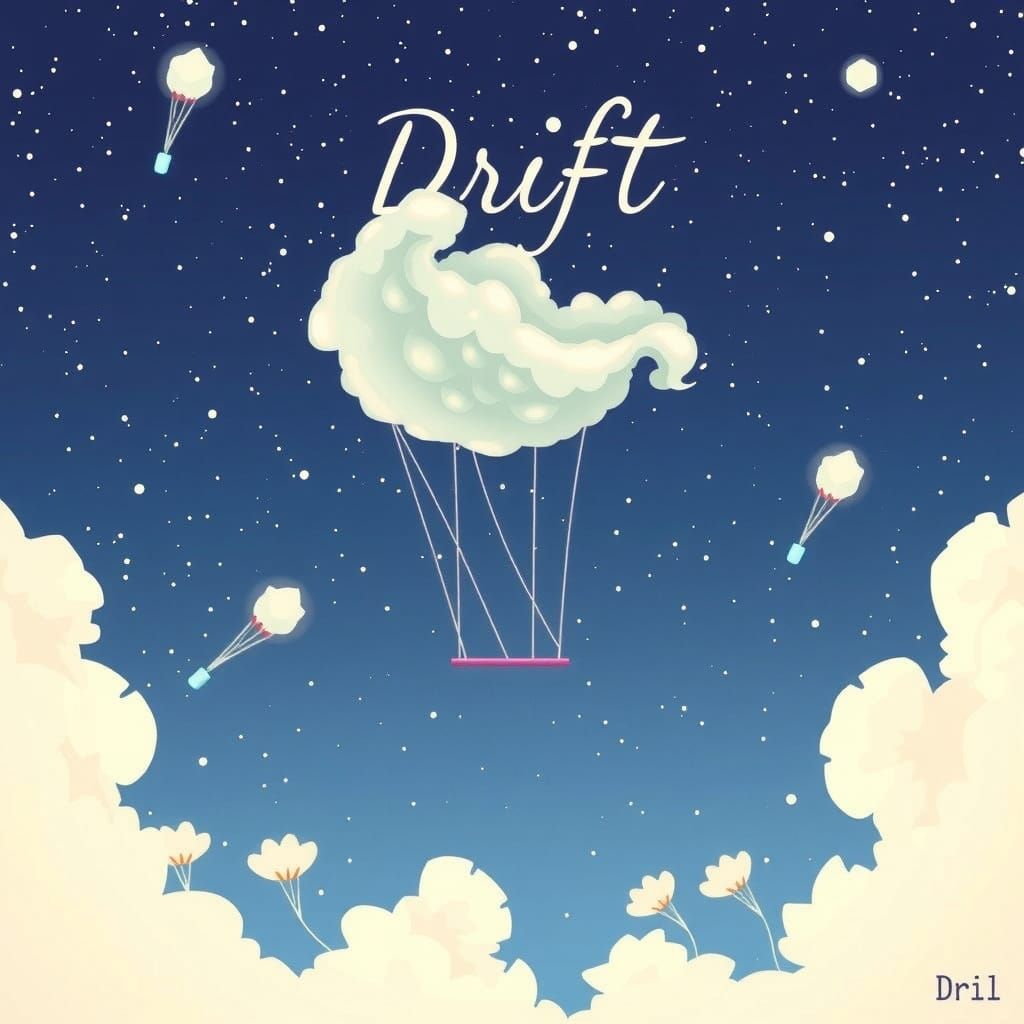 Whimsical Cloudscape Album Cover in Dreamy Pastel Hues