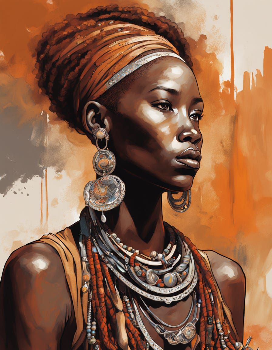 A Young Himba Woman in Traditional Splendor