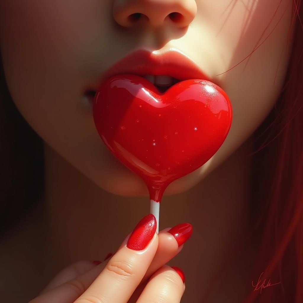 Surreal Sweetness with Glittering Nails