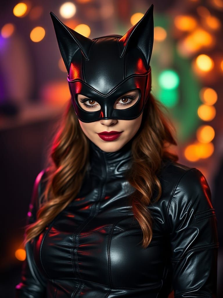 Catwoman Halloween Costume at Party