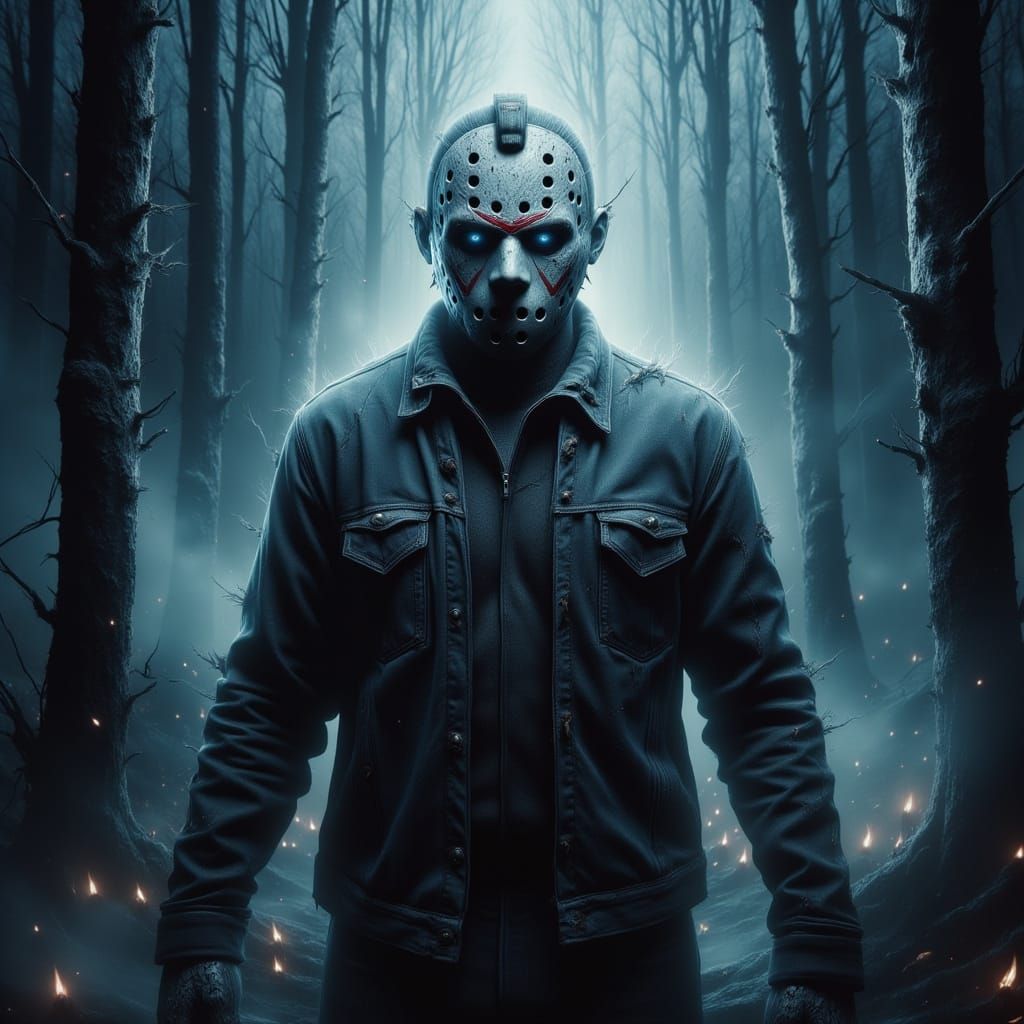 Jason Voorhees in Ominous, Dark Realism Style