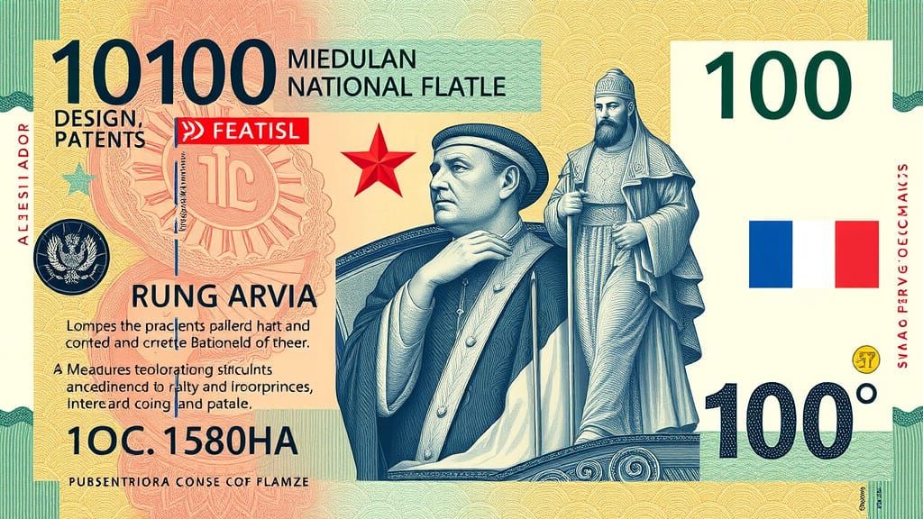 ISO-Compliant Banknote Design Concept in Modernist Style
