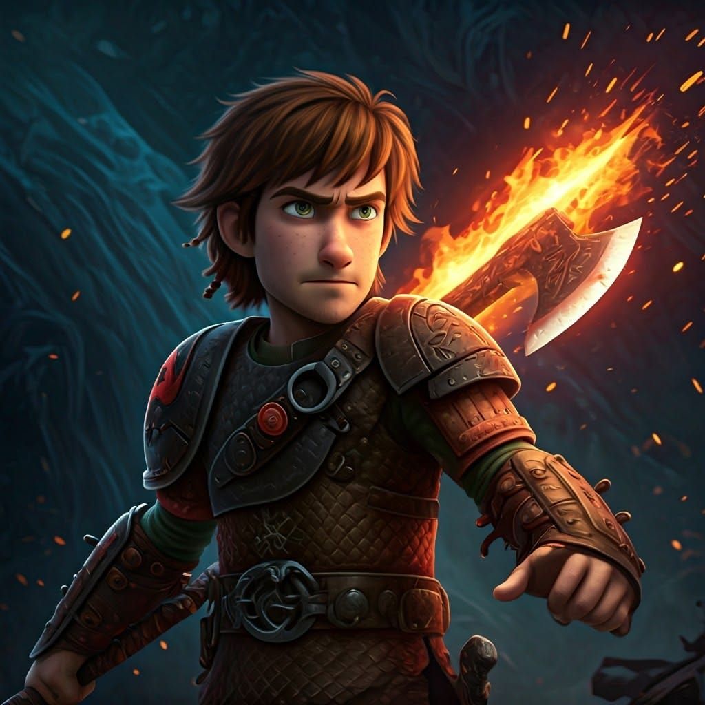 Viking Warrior Seeks Adventure in a Realm of Fire and Fantas...