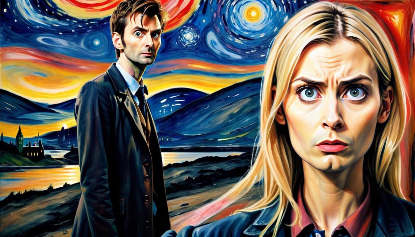 Doctor Who and Rose Tyler: Expressionist Art