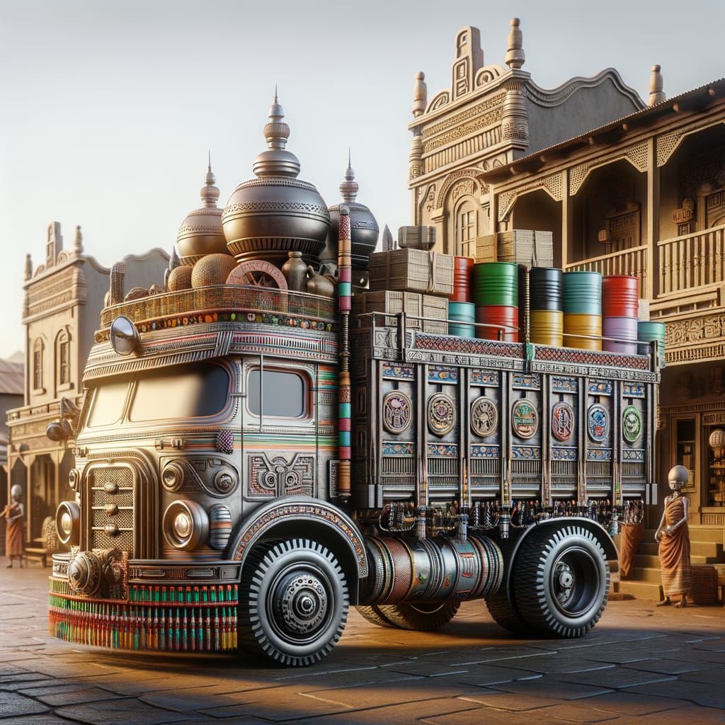 Bantu Culture Supply Truck in Modern Setting