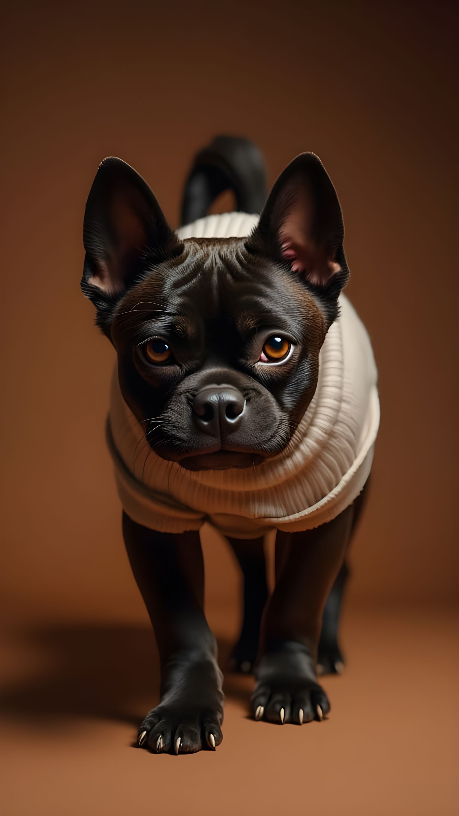 Elegant Studio Portrait of Young Black Woman