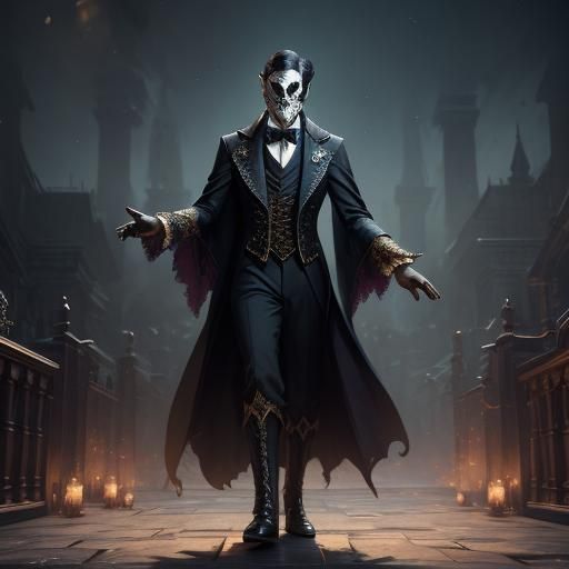 Phantom of the Opera Masquerade Ball in Anime Style