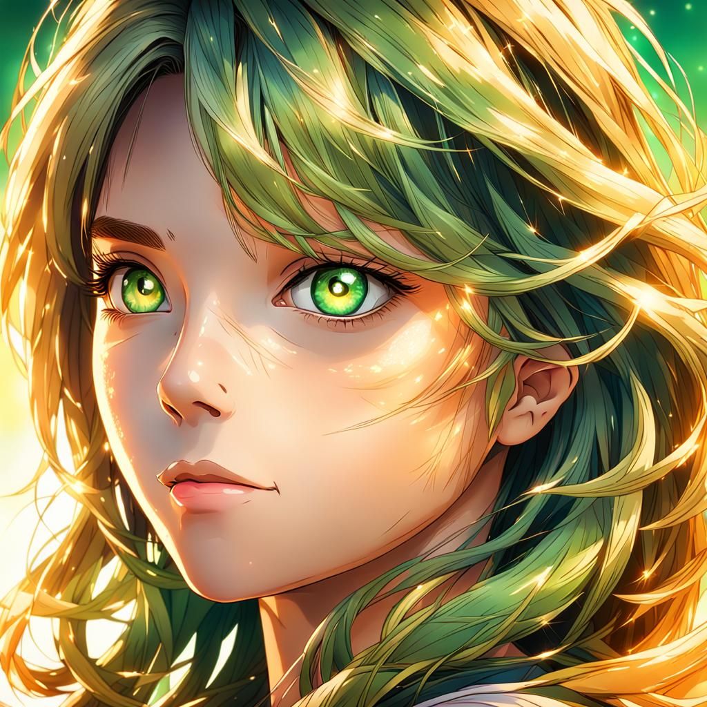 Hyper-Realistic Anime Portrait in Studio Trigger's Style